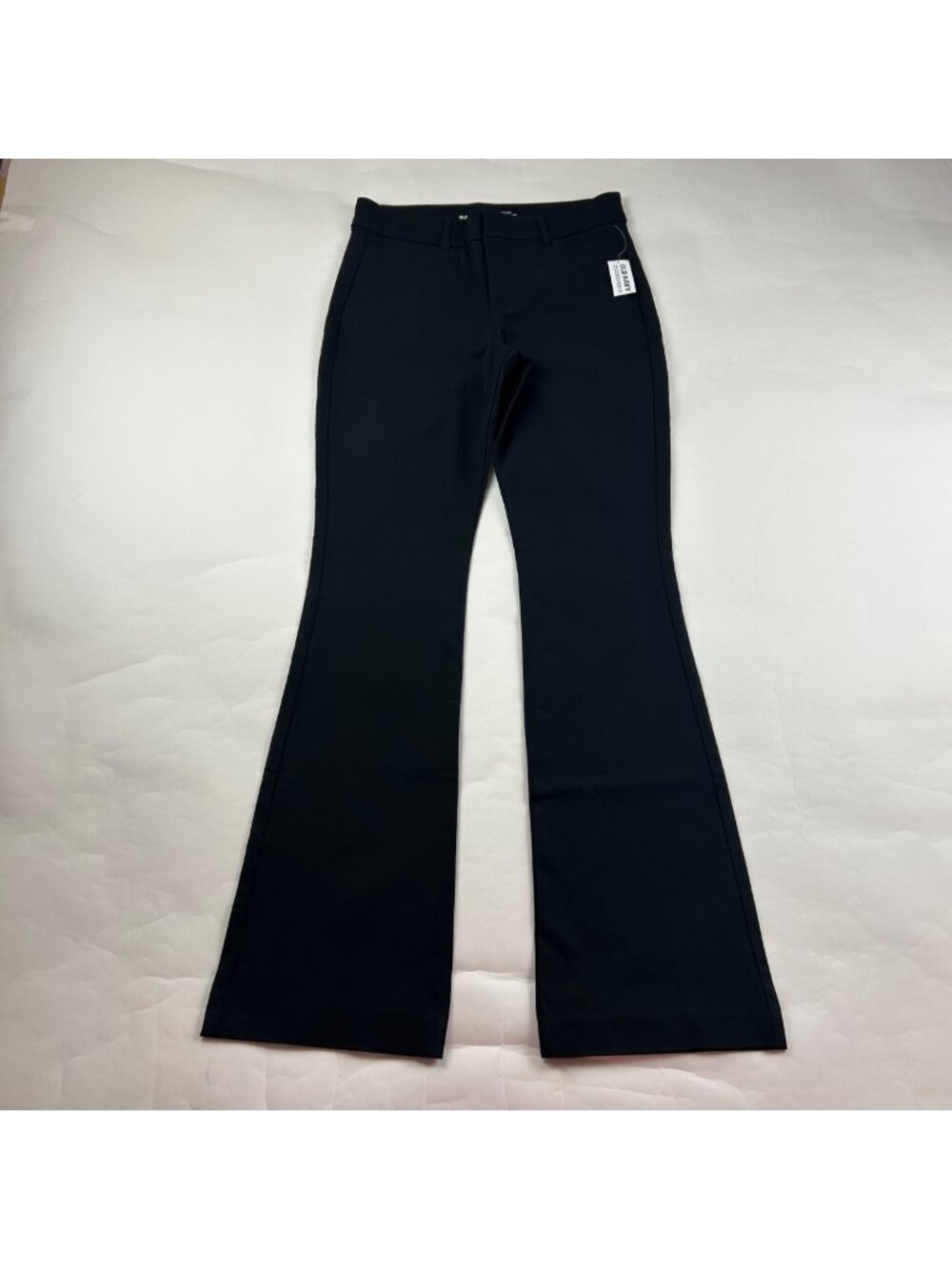 Old Navy Black Stretch Canvas High Rise Pixie Flare Pant 6 New